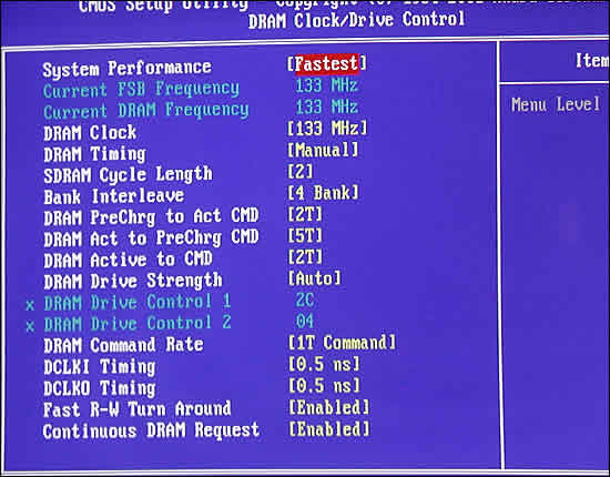 DRAM Clock/Drive Control
