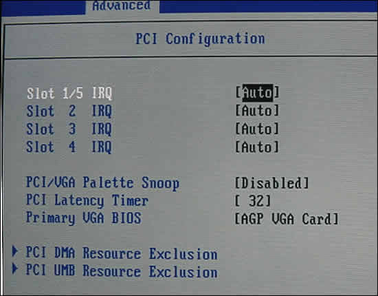 PCI Configurations