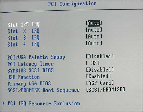 PCI Configurations