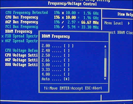 Memory Frequency