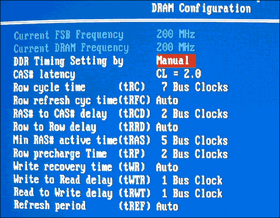 DRAM Configuration