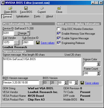 Leadtek BIOS Allgemein