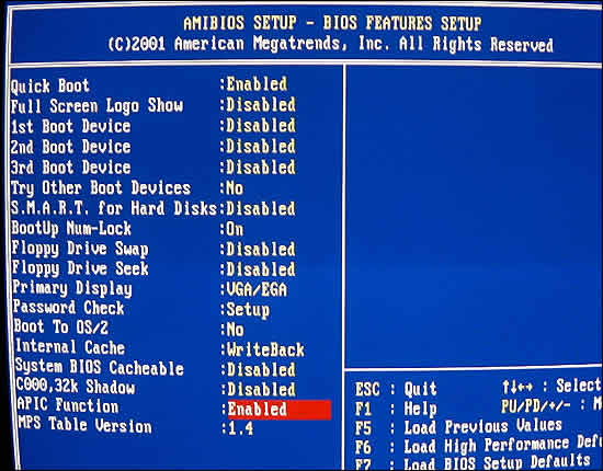 BIOS Features Setup