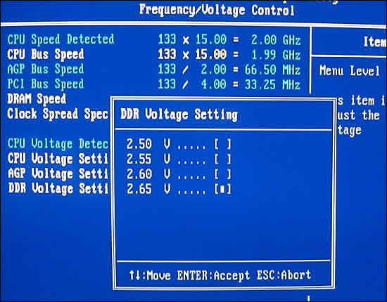 DIMM Voltage