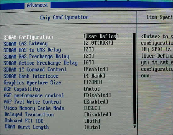 Chip Configuration