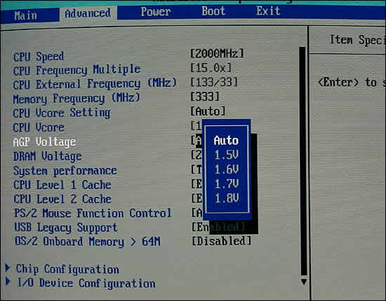 AGP Voltage