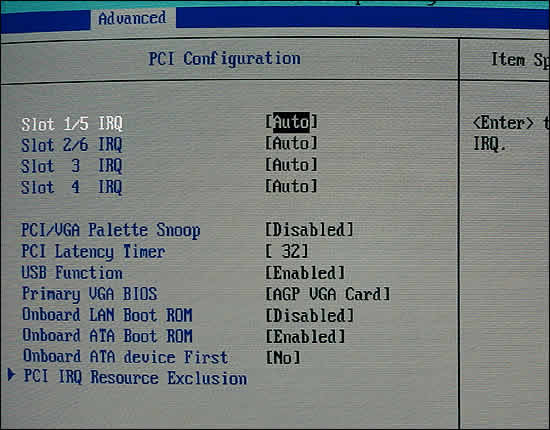PCI Configuration