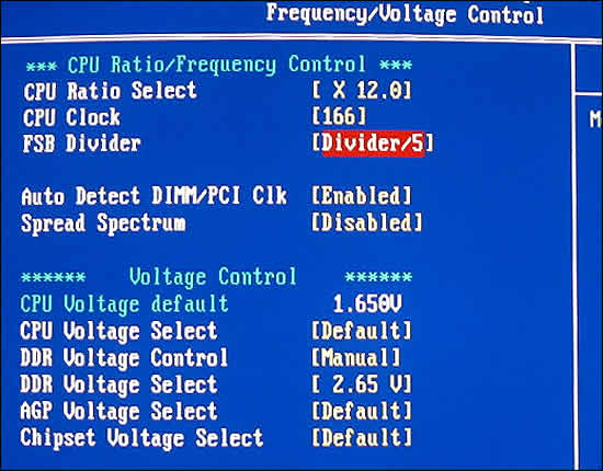 Frequency/Voltage Control
