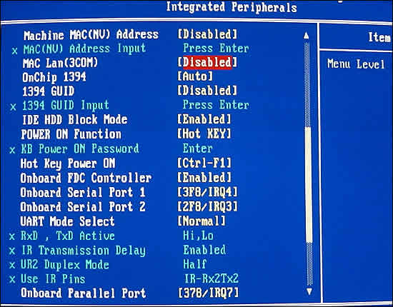 Integrated Peripherals