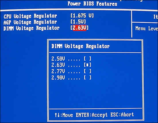 DIMM Voltage