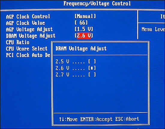 DRAM Voltage