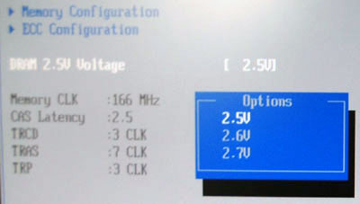 BIOS Speicher Screen