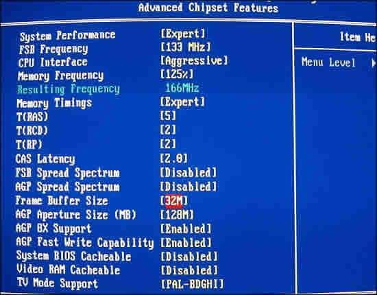 Advanced Chipset Features