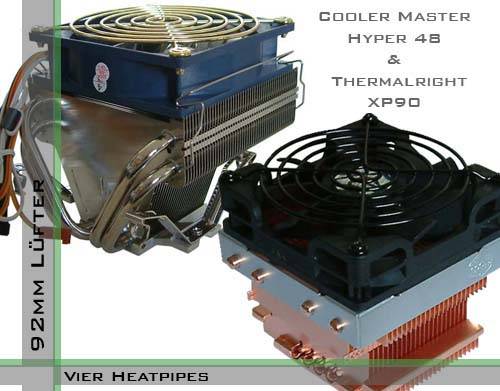 Athlon 64 Kühlertest: Cooler Master Hyper 48 & Thermalright XP90