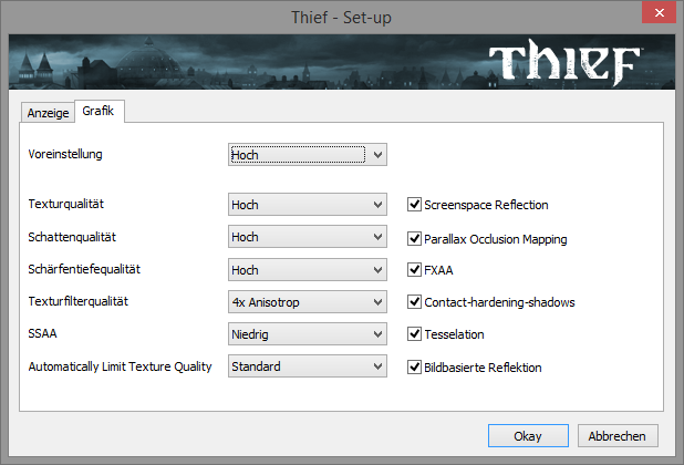 Windows 8.1, Einstellungen Thief, 1920x1080, Einstellungen 2