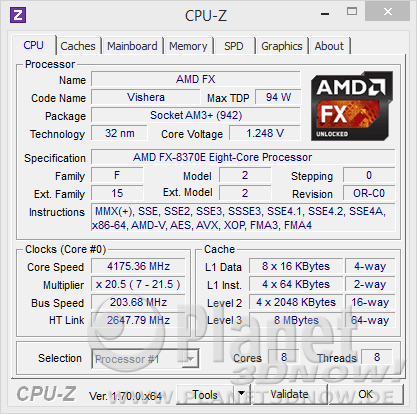 AMD FX-8370e: Übertaktung mit Spannungserhöhung