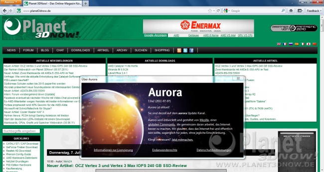 Mozilla Aurora 7