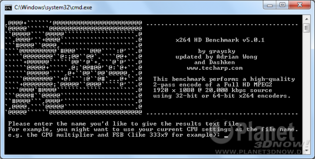 x264 HD Benchmark 5.0.1