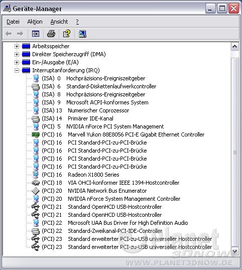 ASUS Crosshair II Formula: IRQ-Belegung