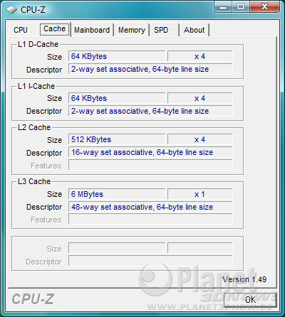 AMD Phenom II Deneb - CPU-Z Cache