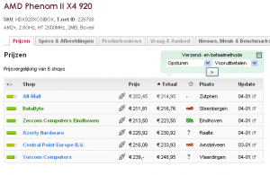 Preise Phenom II X4 940 und Phenom II X4 920 Niederlande