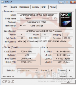 AMD Phenom II X4 955 BE - 7 GHz