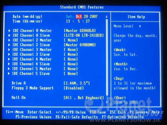 Bild vom BIOS des Gigabyte GA-MA790-DQ6