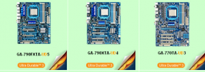 Gigabyte GA-790FXTA-UD5 GA-790XTA-UD4 GA-770TA-UD3