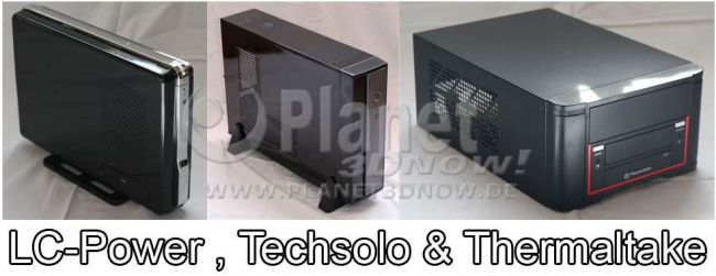 Mini-Gehuse von LC-Power, Techsolo und Thermaltake im Test