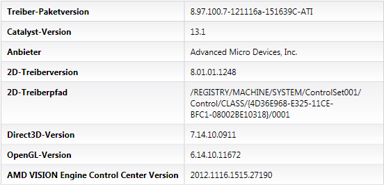 AMD Catalyst 13.1 Legacy - CCC/VECC-Info