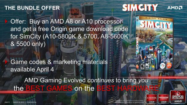 AMD SimCity-Promo fr A10- & A8-APUs