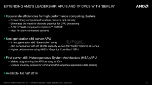 AMD Opteron Roadmap 2014