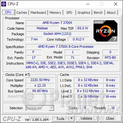 AMD Ryzen 9 3700X im Detail - CPU-Z