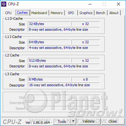 AMD Ryzen Threadripper 2990WX - CPU-Z Cache