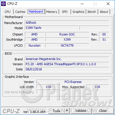 AMD Ryzen Threadripper 2990WX - CPU-Z Mainboard