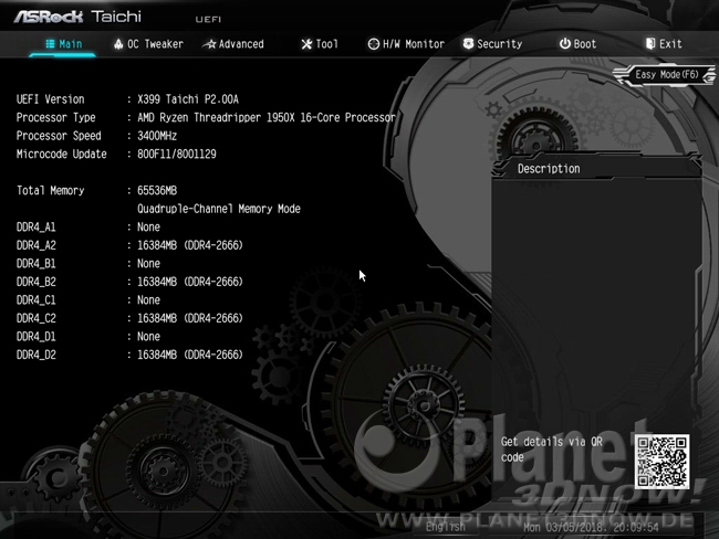 ASRock X399 Taichi: BIOS