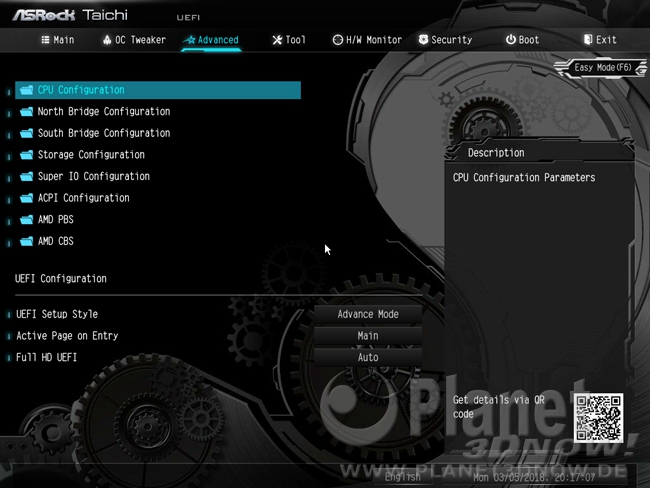 ASRock X399 Taichi: BIOS