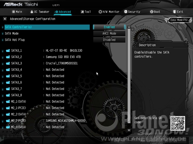 ASRock X399 Taichi: BIOS