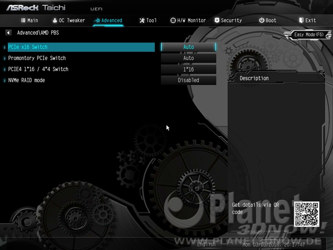 ASRock X399 Taichi: BIOS