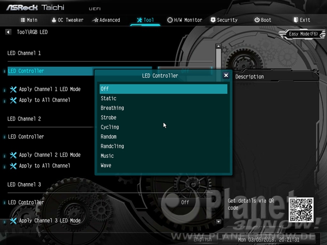ASRock X399 Taichi: BIOS