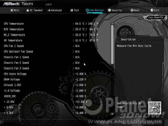 ASRock X399 Taichi: BIOS