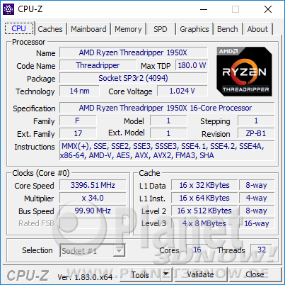  ASRock X399 Taichi: Standardtakt 1950X