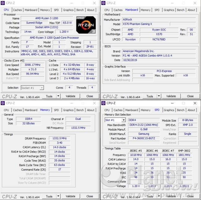 ASRock X570 Phantom Gaming X: Unterstützung Ryzen 1000