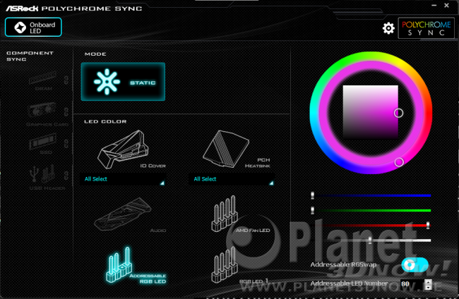 ASRock X570 Phantom Gaming X: Software - ASRock Polychrome SYNC