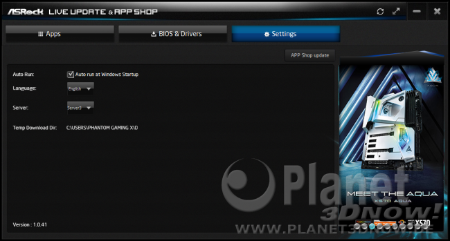 ASRock X570 Phantom Gaming X: Software - ASRock Live Update & App Shop