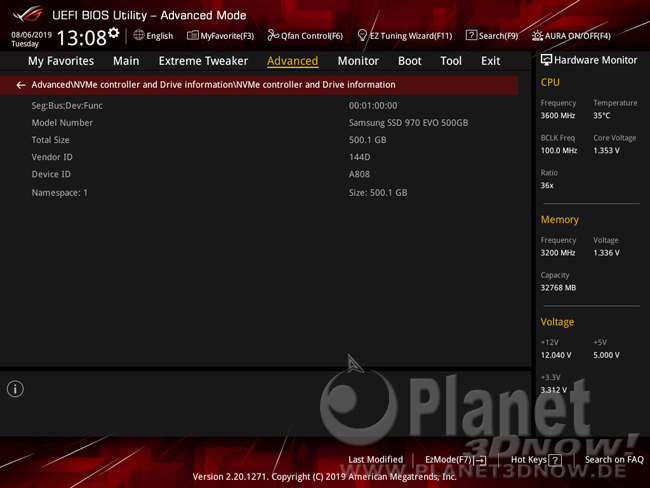 ASUS Crosshair VIII Hero (Wi-Fi): BIOS