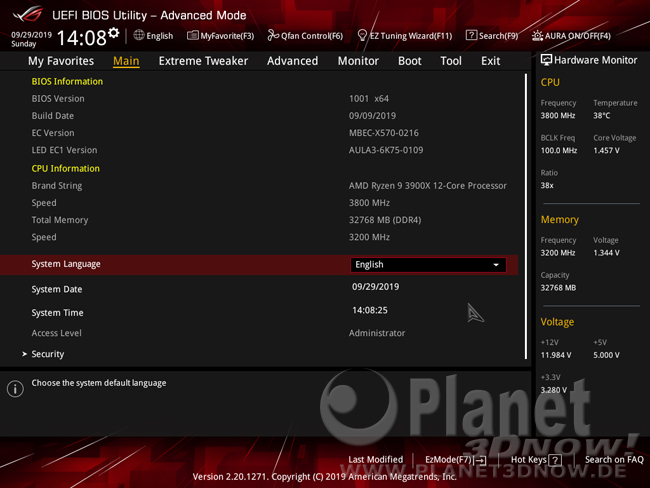 ASUS Crosshair VIII Hero (Wi-Fi): BIOS