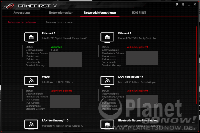 ASUS Crosshair VIII Hero (Wi-Fi): Software - ROG Gamefirst V