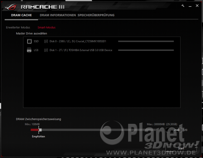 ASUS Crosshair VIII Hero (Wi-Fi): Software - Ramcache III
