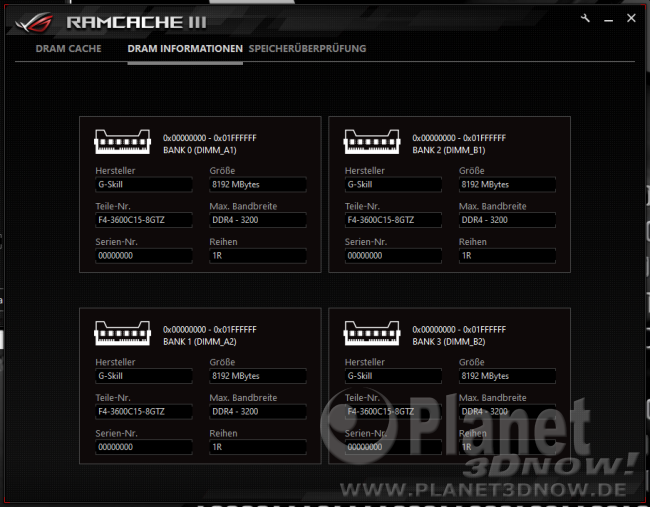 ASUS Crosshair VIII Hero (Wi-Fi): Software - Ramcache III